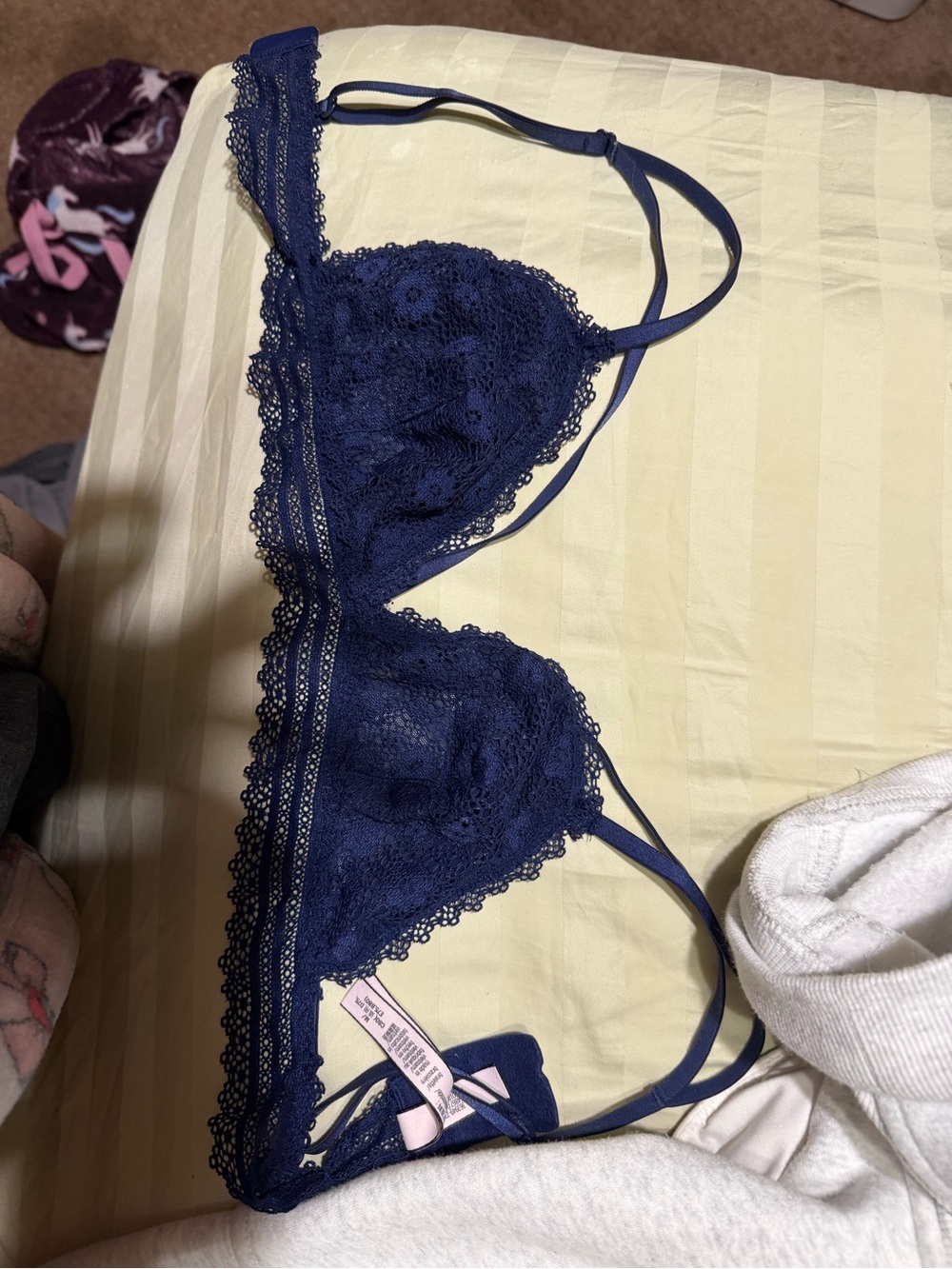 Victoria's Secret Navy Lace Triangle Bralette